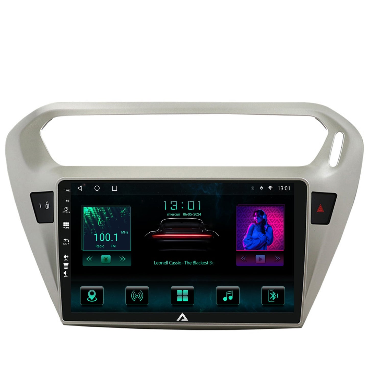 Navigatie Peugeot 301 / Citroen C-Elysee, Android, A-Octacore / 4GB RAM + 64GB ROM, 9 Inch - AD-BGA9004+AD-BGRKIT255