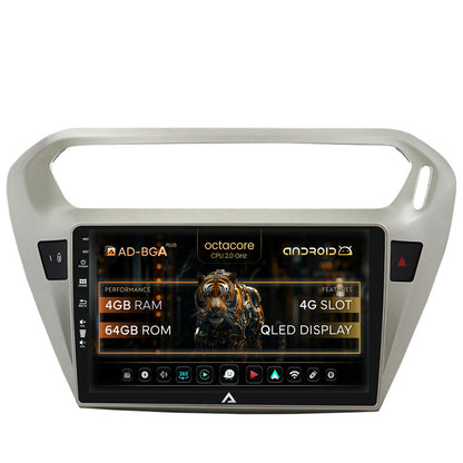 Navigatie Peugeot 301 / Citroen C-Elysee, Android, A-Octacore / 4GB RAM + 64GB ROM, 9 Inch - AD-BGA9004+AD-BGRKIT255