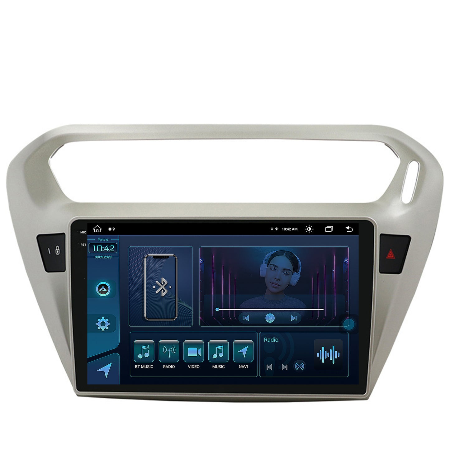 Navigatie Peugeot 301 / Citroen C-Elysee, Android, X-Octacore / 8GB RAM + 256GB ROM, 9.5 Inch - AD-BGX9008+AD-BGRKIT255