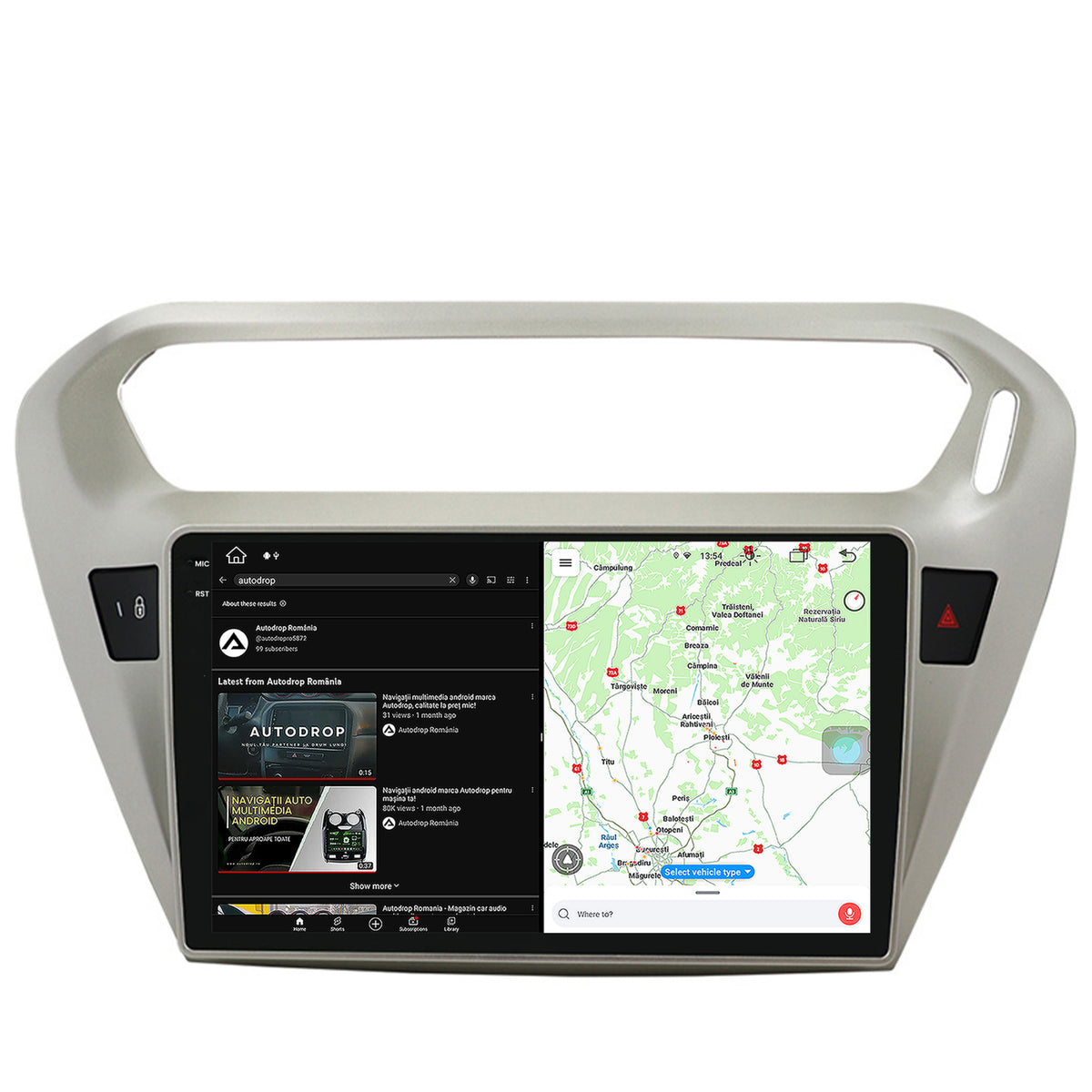 Navigatie Peugeot 301 / Citroen C-Elysee, Android, X-Octacore / 8GB RAM + 256GB ROM, 9.5 Inch - AD-BGX9008+AD-BGRKIT255