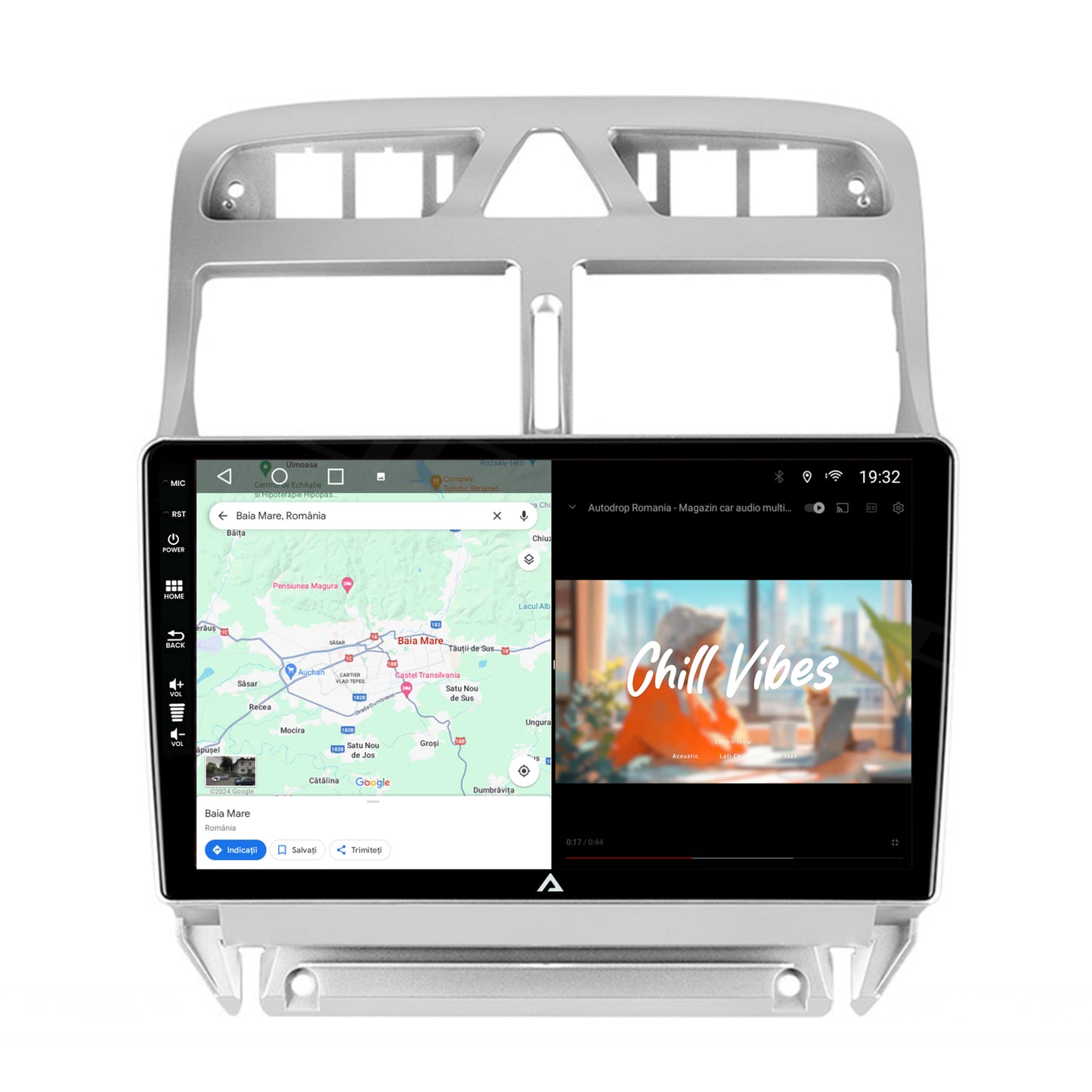 Navigatie Peugeot 307, Android, A-Octacore / 4GB RAM + 64GB ROM, 9 Inch - AD-BGA9004+AD-BGRKIT266
