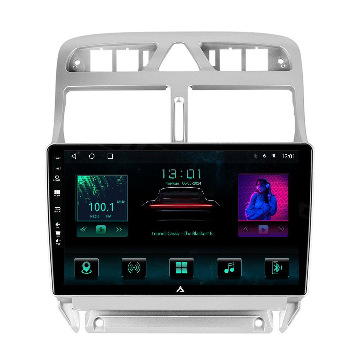 Navigatie Peugeot 307, Android, A-Octacore / 4GB RAM + 64GB ROM, 9 Inch - AD-BGA9004+AD-BGRKIT266