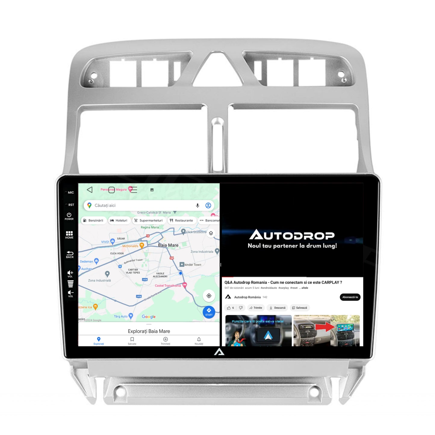 Navigatie Peugeot 307, Android, P-Octacore / 2GB RAM + 32GB ROM, 9 Inch - AD-BGP9002+AD-BGRKIT266