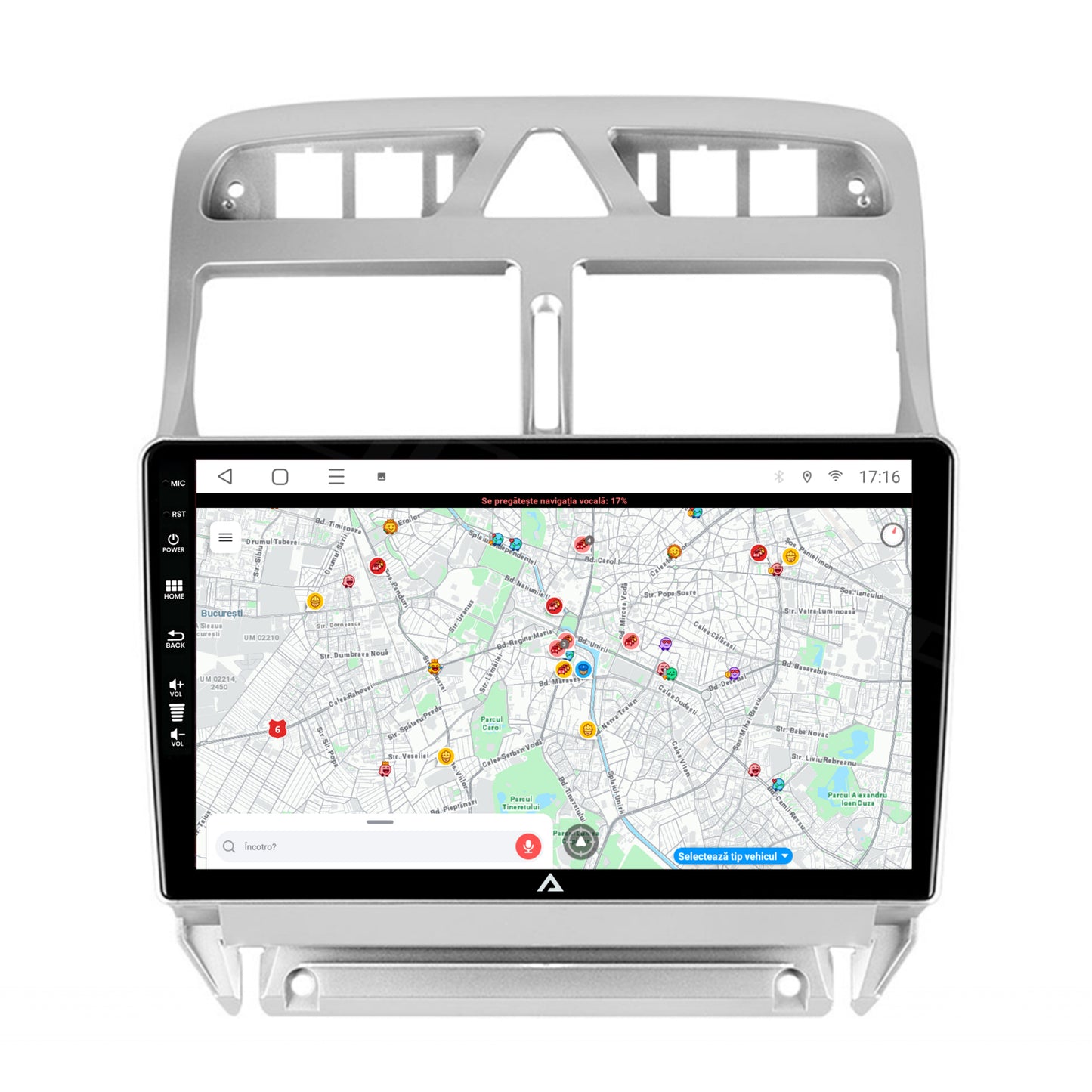 Navigatie Peugeot 307, Android, P-Octacore / 2GB RAM + 32GB ROM, 9 Inch - AD-BGP9002+AD-BGRKIT266