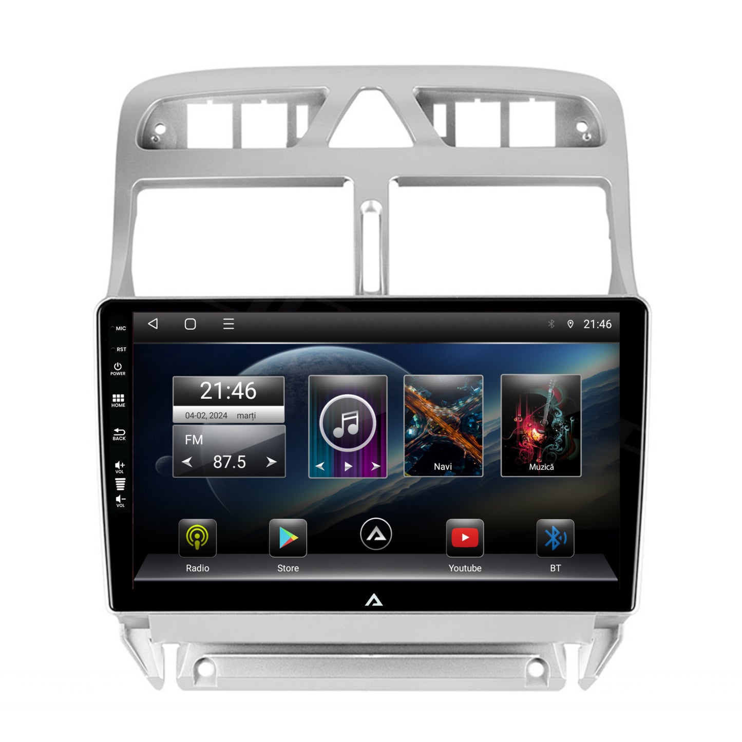 Navigatie Peugeot 307, Android, P-Octacore / 2GB RAM + 32GB ROM, 9 Inch - AD-BGP9002+AD-BGRKIT266