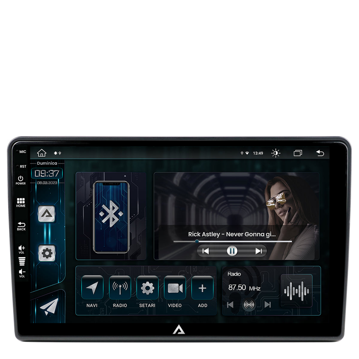 Navigatie Peugeot 307, Android, Z-Octacore / 8GB RAM + 256GB ROM, 9 Inch - AD-BGZ9008+AD-BGRKIT266S