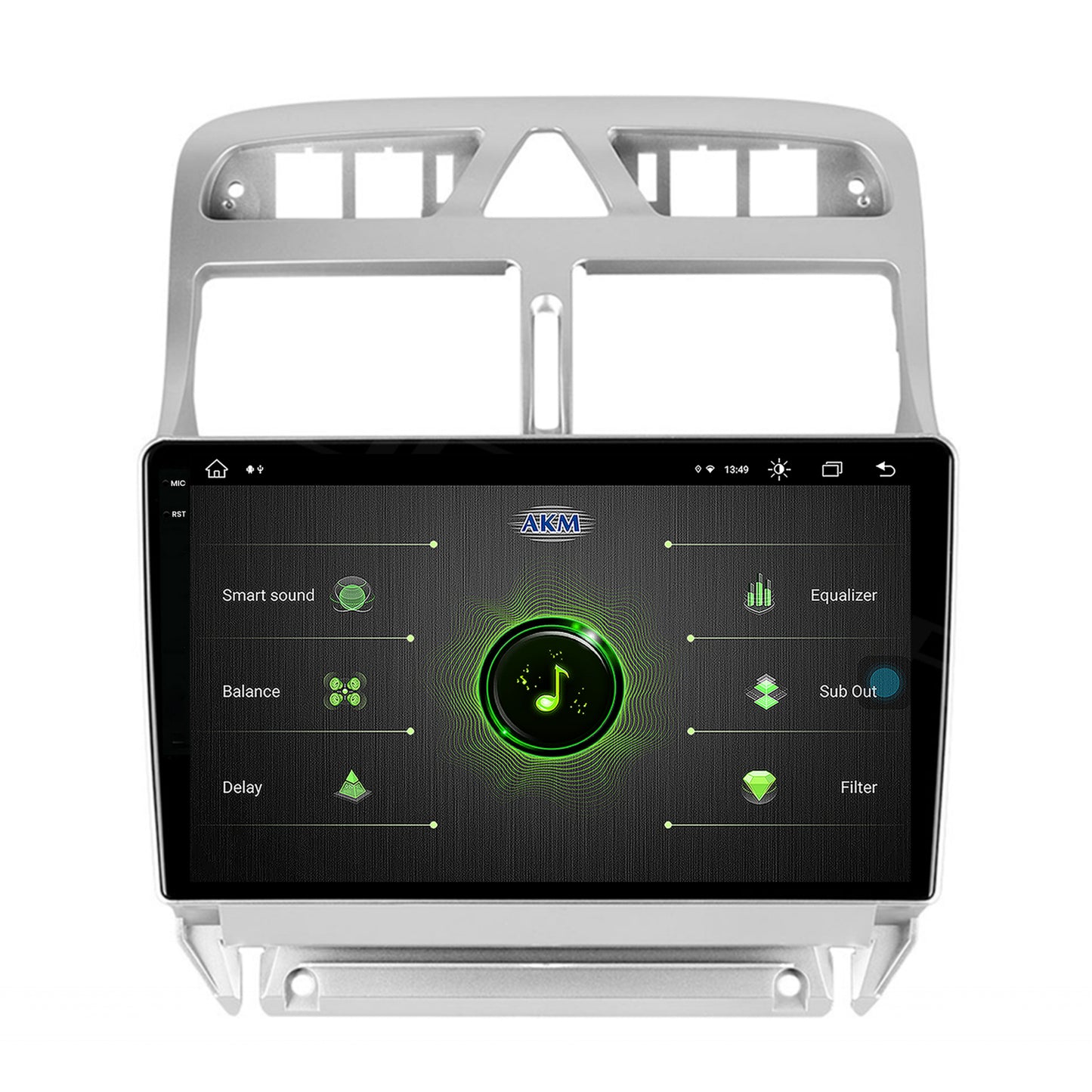 Navigatie Peugeot 307, Android, V-Octacore / 4GB RAM + 64GB ROM, 9.5 Inch - AD-BGV9004+AD-BGRKIT266