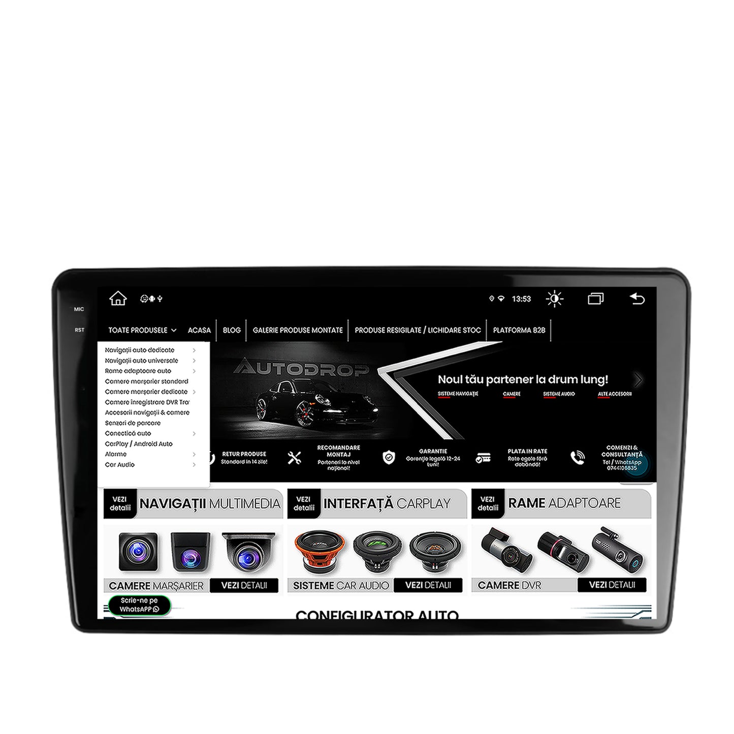 Navigatie Peugeot 307, Android, X-Octacore / 8GB RAM + 256GB ROM, 9.5 Inch - AD-BGX9008+AD-BGRKIT266