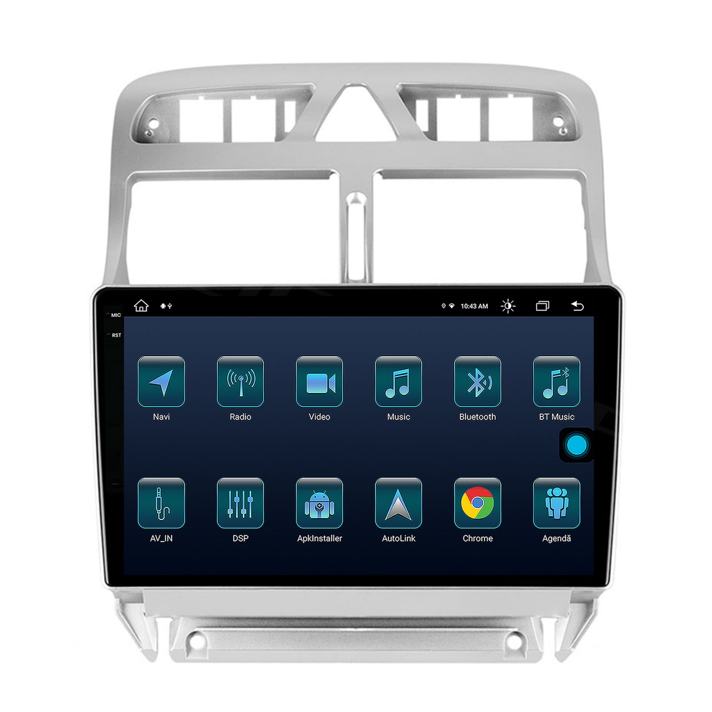 Navigatie Peugeot 307, Android, X-Octacore / 8GB RAM + 256GB ROM, 9.5 Inch - AD-BGX9008+AD-BGRKIT266S