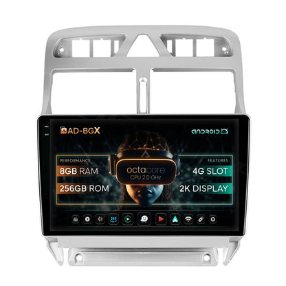 Navigatie Peugeot 307, Android, X-Octacore / 8GB RAM + 256GB ROM, 9.5 Inch - AD-BGX9008+AD-BGRKIT266S