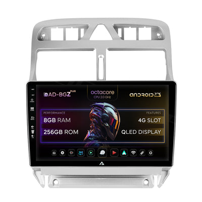 Navigatie Peugeot 307, Android, Z-Octacore / 8GB RAM + 256GB ROM, 9 Inch - AD-BGZ9008+AD-BGRKIT266