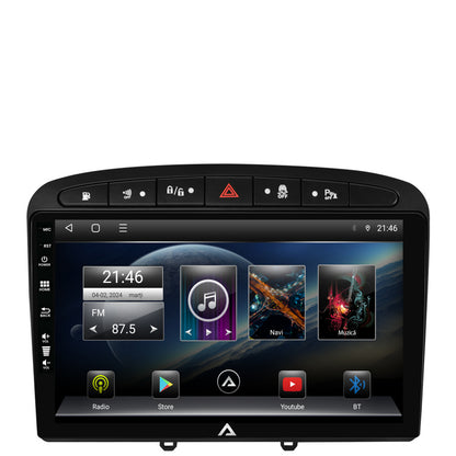 Navigatie Peugeot 308/408 (2008-2013), Android, E-Octacore / 2GB RAM + 32GB ROM, 9 Inch - AD-BGE9002+AD-BGRKIT265