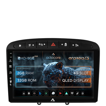 Navigatie Peugeot 308/408 (2008-2013), Android, E-Octacore / 2GB RAM + 32GB ROM, 9 Inch - AD-BGE9002+AD-BGRKIT265
