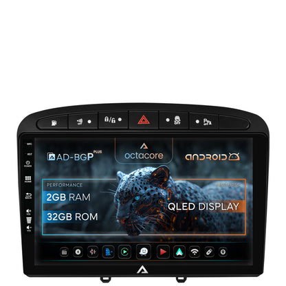 Navigatie Peugeot 308/408 (2008-2013), Android, P-Octacore / 2GB RAM + 32GB ROM, 9 Inch - AD-BGP9002+AD-BGRKIT265