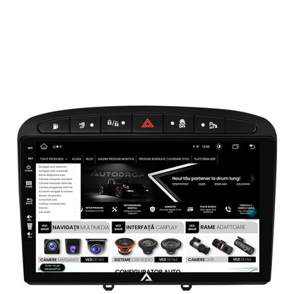 Navigatie Peugeot 308/408 (2008-2013), Android, Z-Octacore / 8GB RAM + 256GB ROM, 9 Inch - AD-BGZ9008+AD-BGRKIT265