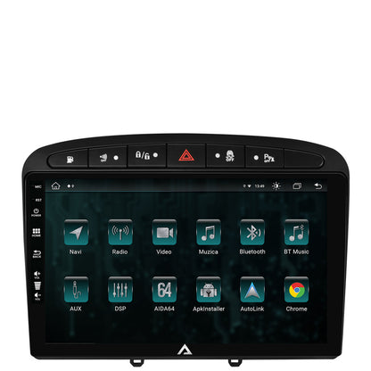 Navigatie Peugeot 308/408 (2008-2013), Android, Z-Octacore / 8GB RAM + 256GB ROM, 9 Inch - AD-BGZ9008+AD-BGRKIT265