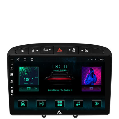Navigatie Peugeot 308/408 (2008-2013), Android, A-Octacore / 4GB RAM + 64GB ROM, 9 Inch - AD-BGA9004+AD-BGRKIT265