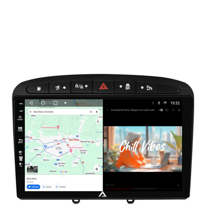 Navigatie Peugeot 308/408 (2008-2013), Android, A-Octacore / 4GB RAM + 64GB ROM, 9 Inch - AD-BGA9004+AD-BGRKIT265