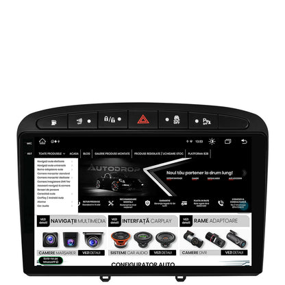 Navigatie Peugeot 308/408 (2008-2013), Android, V-Octacore / 4GB RAM + 64GB ROM, 9.5 Inch - AD-BGV9004+AD-BGRKIT265
