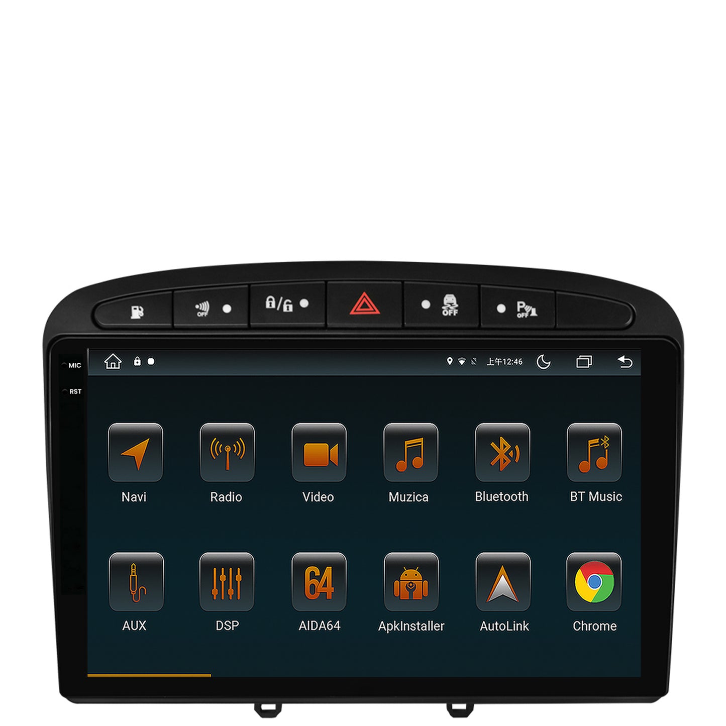 Navigatie Peugeot 308/408 (2008-2013), Android, V-Octacore / 4GB RAM + 64GB ROM, 9.5 Inch - AD-BGV9004+AD-BGRKIT265