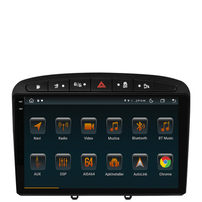 Navigatie Peugeot 308/408 (2008-2013), Android, V-Octacore / 4GB RAM + 64GB ROM, 9.5 Inch - AD-BGV9004+AD-BGRKIT265