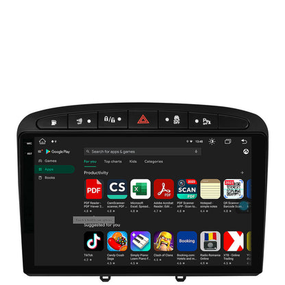 Navigatie Peugeot 308/408 (2008-2013), Android, V-Octacore / 4GB RAM + 64GB ROM, 9.5 Inch - AD-BGV9004+AD-BGRKIT265