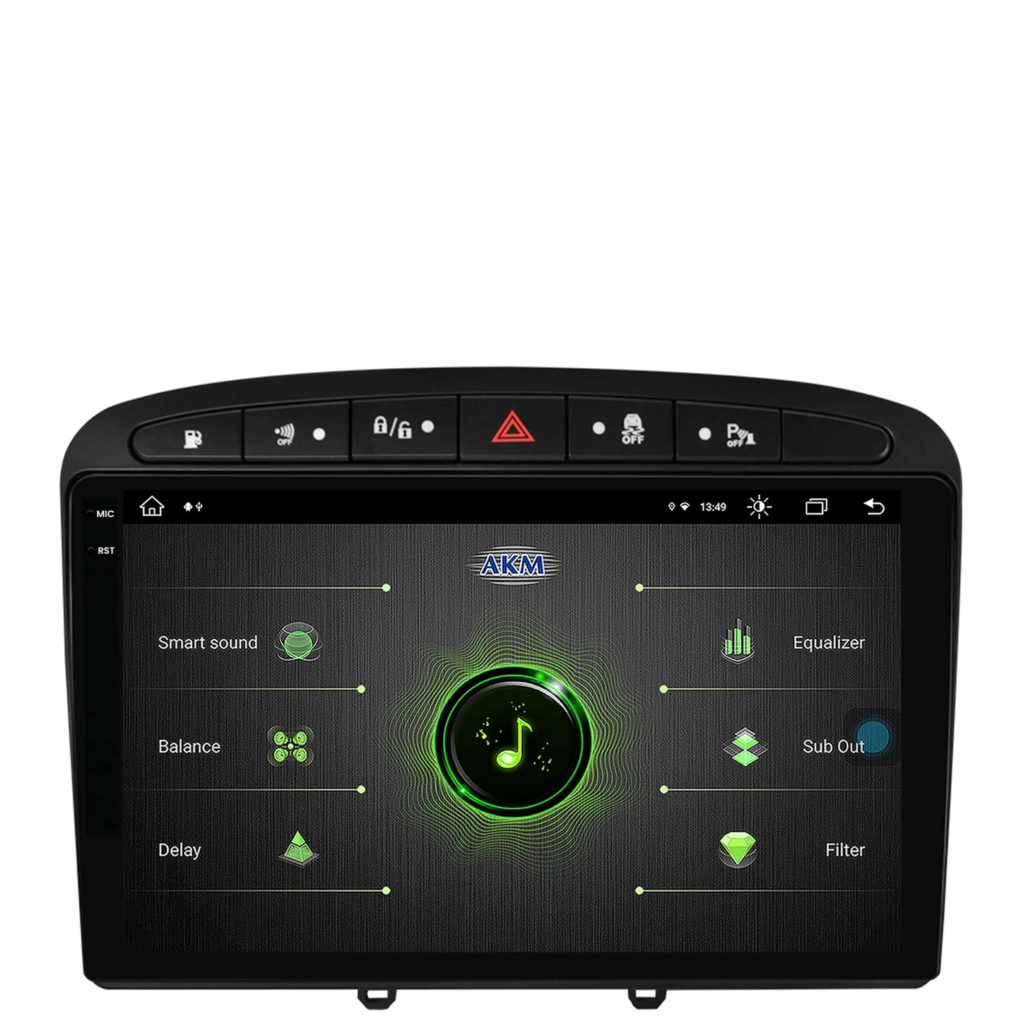 Navigatie Peugeot 308/408 (2008-2013), Android, X-Octacore / 8GB RAM + 256GB ROM, 9.5 Inch - AD-BGX9008+AD-BGRKIT265