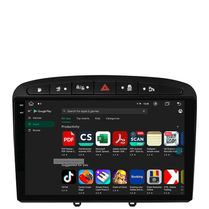 Navigatie Peugeot 308/408 (2008-2013), Android, X-Octacore / 8GB RAM + 256GB ROM, 9.5 Inch - AD-BGX9008+AD-BGRKIT265