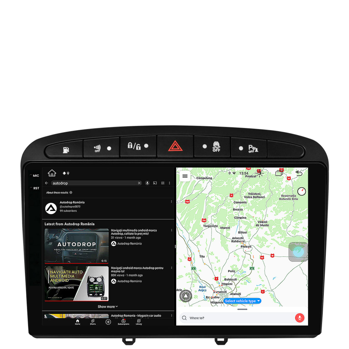 Navigatie Peugeot 308/408 (2008-2013), Android, X-Octacore / 8GB RAM + 256GB ROM, 9.5 Inch - AD-BGX9008+AD-BGRKIT265