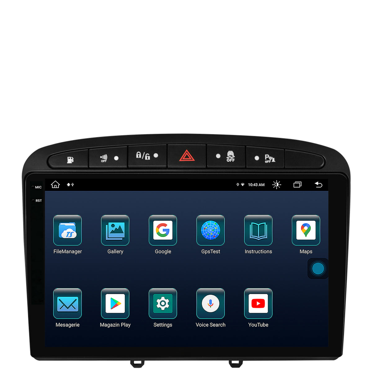 Navigatie Peugeot 308/408 (2008-2013), Android, X-Octacore / 8GB RAM + 256GB ROM, 9.5 Inch - AD-BGX9008+AD-BGRKIT265