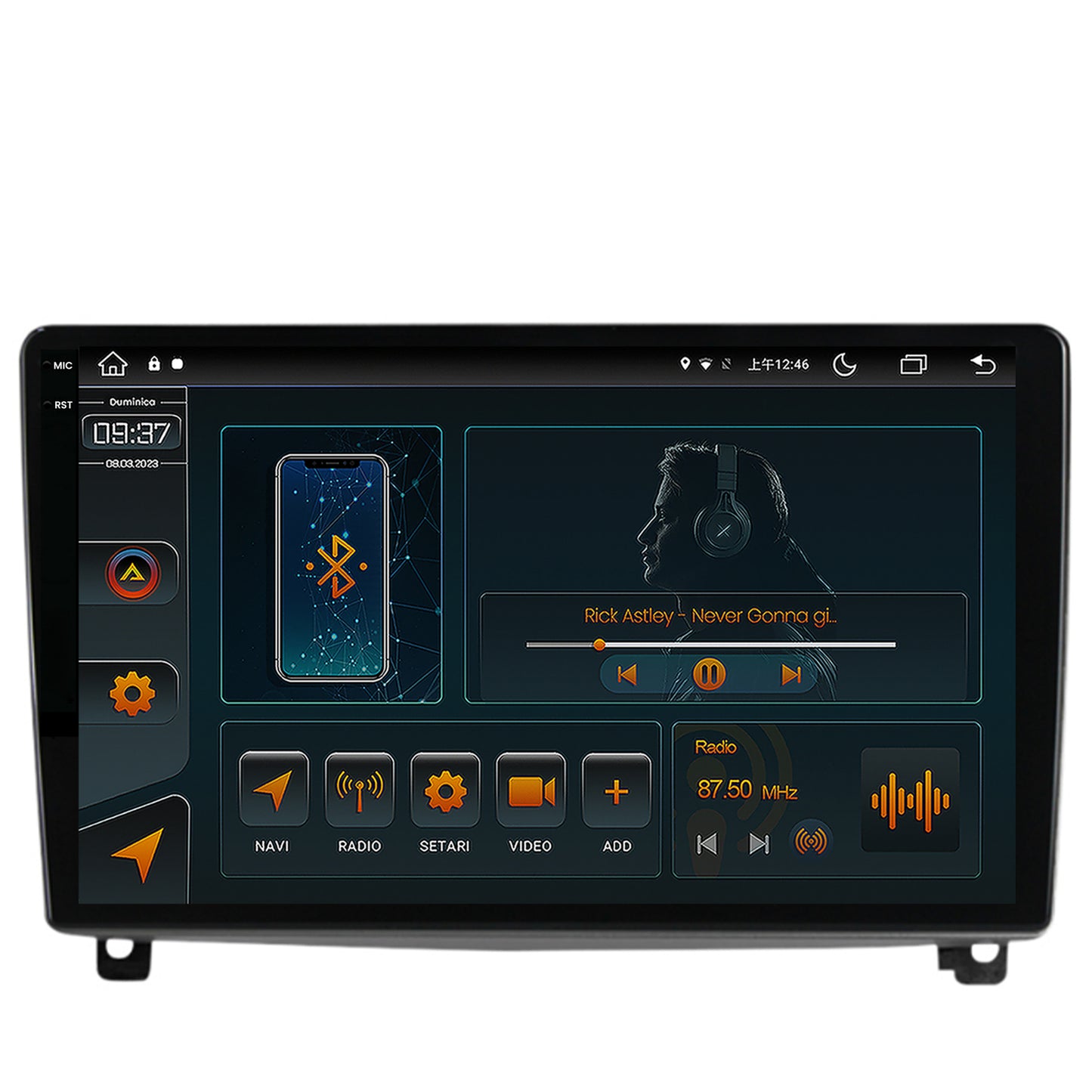 Navigatie Peugeot 407 (2004-2011), Android, V-Octacore / 4GB RAM + 64GB ROM, 9.5 Inch - AD-BGV9004+AD-BGRKIT266V3