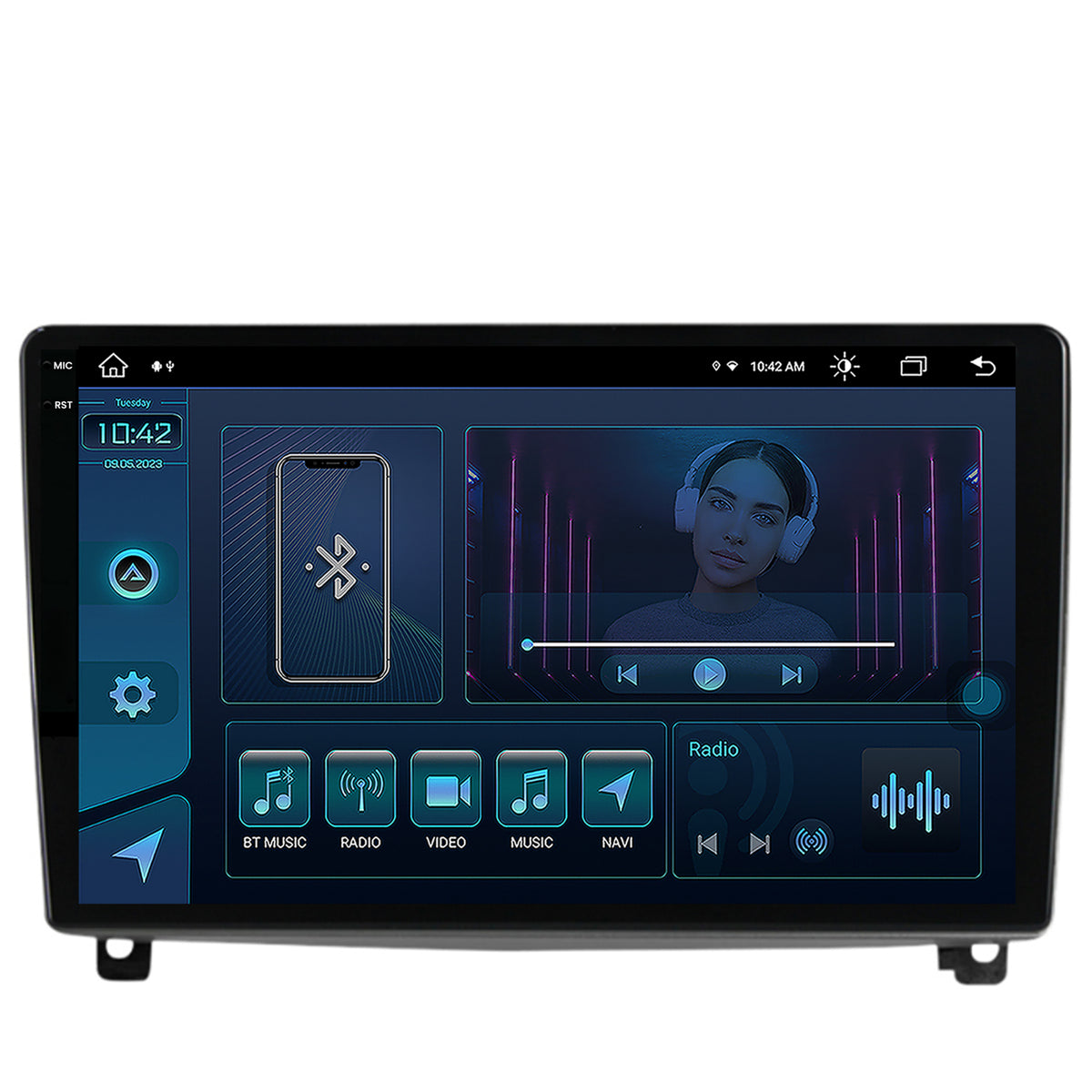 Navigatie Peugeot 407 (2004-2011), Android, X-Octacore / 8GB RAM + 256GB ROM, 9.5 Inch - AD-BGX9008+AD-BGRKIT266V3