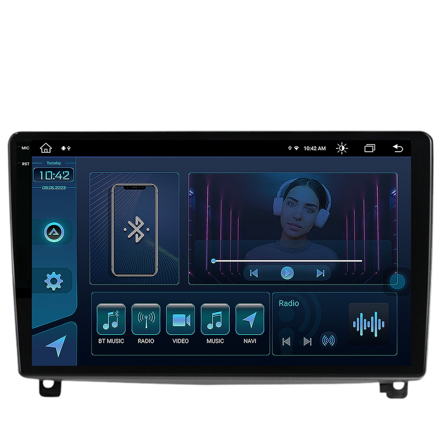 Navigatie Peugeot 407 (2004-2011), Android, X-Octacore / 8GB RAM + 256GB ROM, 9.5 Inch - AD-BGX9008+AD-BGRKIT266V3