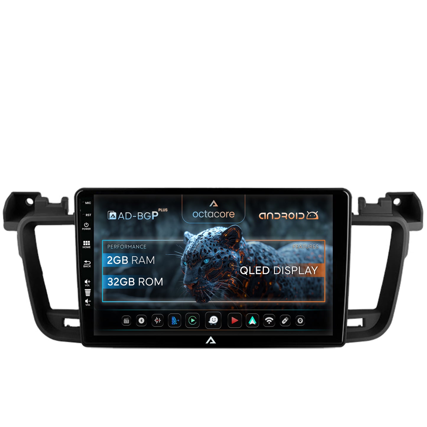 Navigatie Peugeot 508 (2010-2018), Android, P-Octacore / 2GB RAM + 32GB ROM, 9 Inch - AD-BGP9002+AD-BGRKIT264