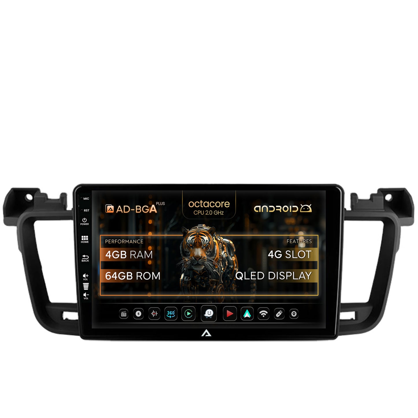 Navigatie Peugeot 508 (2010-2018), Android, A-Octacore / 4GB RAM + 64GB ROM, 9 Inch - AD-BGA9004+AD-BGRKIT264