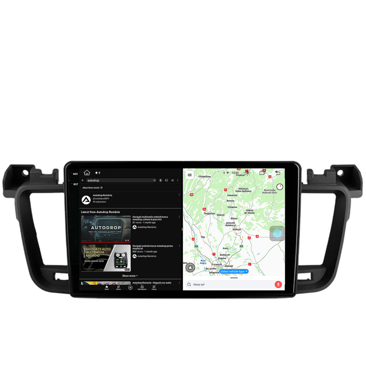 Navigatie Peugeot 508 (2010-2018), Android, V-Octacore / 4GB RAM + 64GB ROM, 9.5 Inch - AD-BGV9004+AD-BGRKIT264