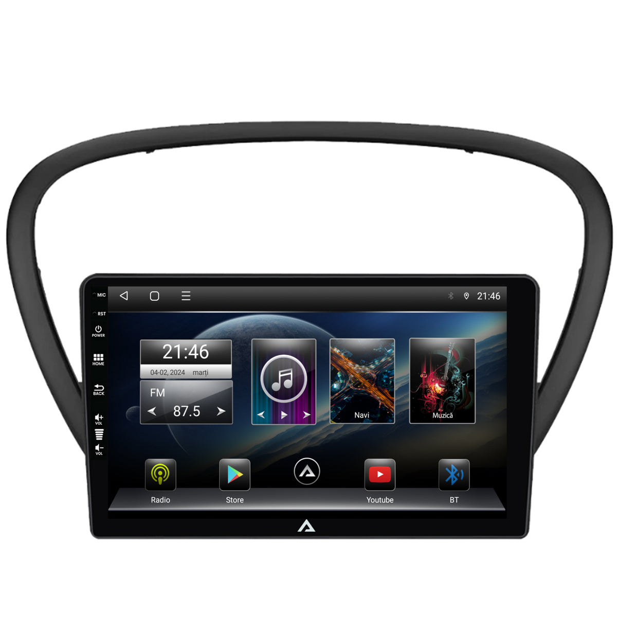 Navigatie Peugeot 607 (2004-2011), Android, E-Octacore / 2GB RAM + 32GB ROM, 9 Inch - AD-BGE9002+AD-BGRKIT266V4