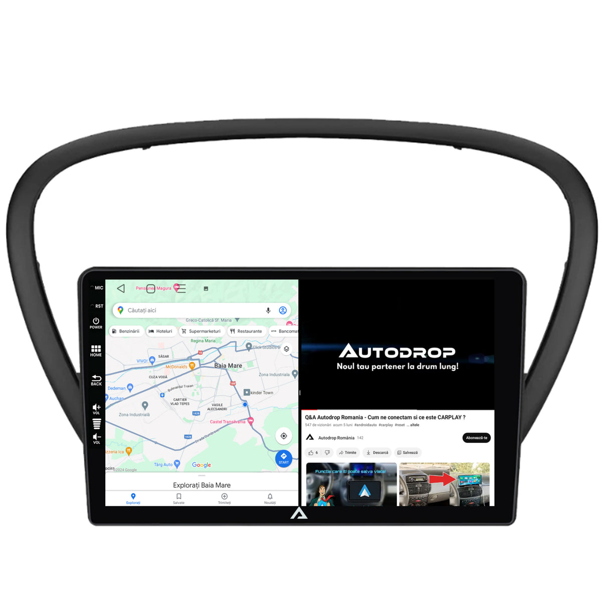 Navigatie Peugeot 607 (2004-2011), Android, E-Octacore / 2GB RAM + 32GB ROM, 9 Inch - AD-BGE9002+AD-BGRKIT266V4