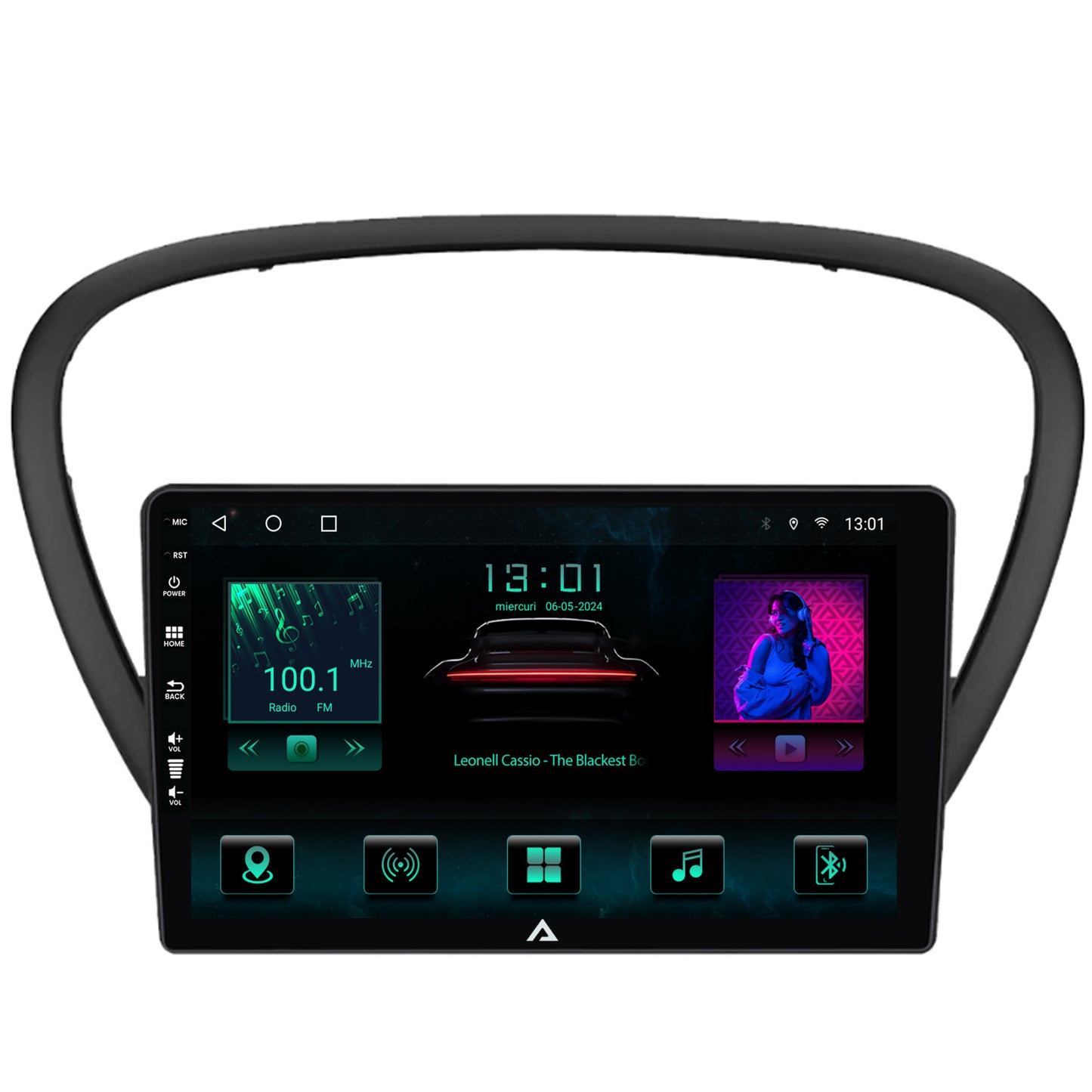 Navigatie Peugeot 607 (2004-2011), Android, A-Octacore / 4GB RAM + 64GB ROM, 9 Inch - AD-BGA9004+AD-BGRKIT266V4