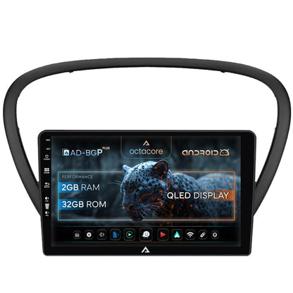 Navigatie Peugeot 607 (2004-2011), Android, P-Octacore / 2GB RAM + 32GB ROM, 9 Inch - AD-BGP9002+AD-BGRKIT266V4