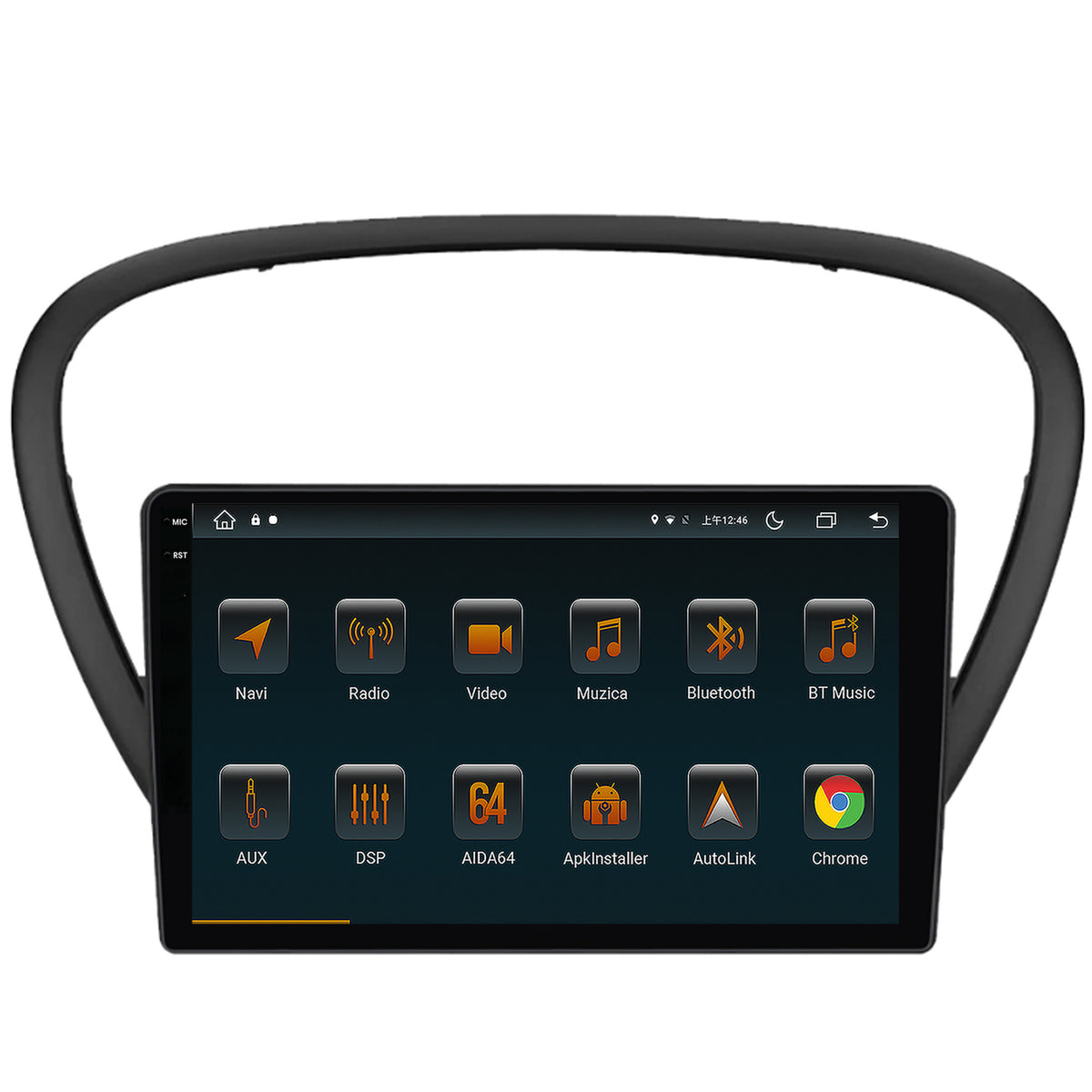 Navigatie Peugeot 607 (2004-2011), Android, V-Octacore / 4GB RAM + 64GB ROM, 9.5 Inch - AD-BGV9004+AD-BGRKIT266V4