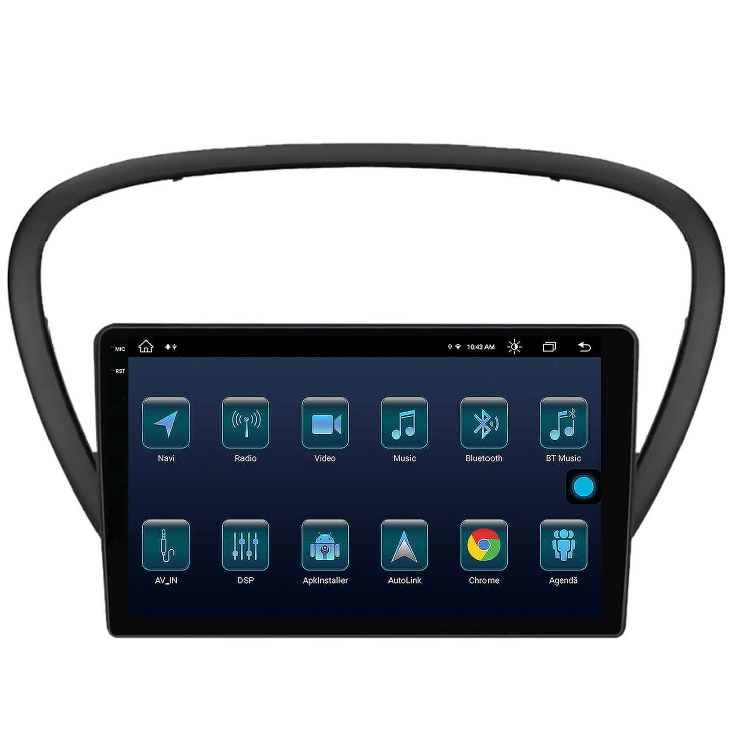 Navigatie Peugeot 607 (2004-2011), Android, X-Octacore / 8GB RAM + 256GB ROM, 9.5 Inch - AD-BGX9008+AD-BGRKIT266V4