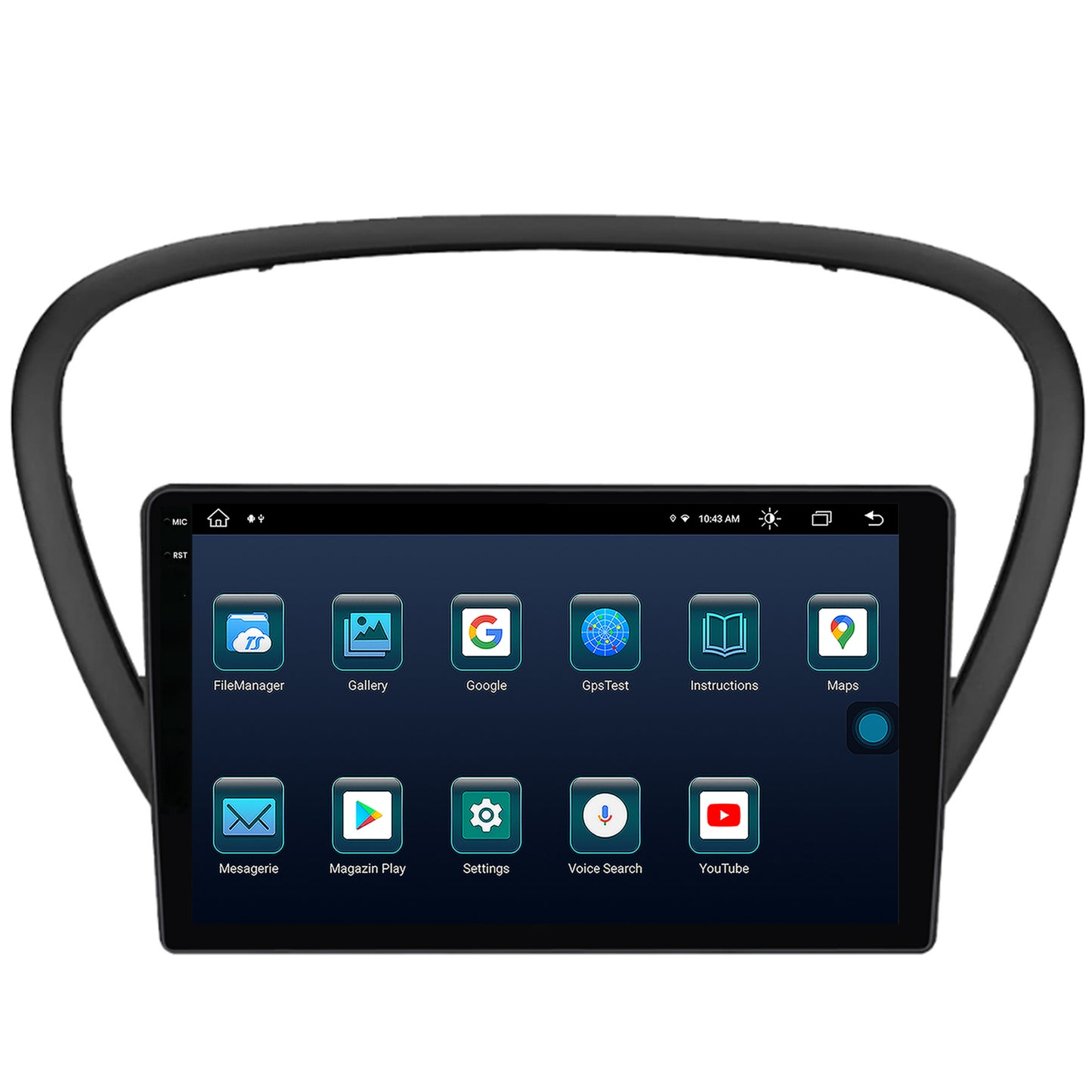 Navigatie Peugeot 607 (2004-2011), Android, X-Octacore / 8GB RAM + 256GB ROM, 9.5 Inch - AD-BGX9008+AD-BGRKIT266V4