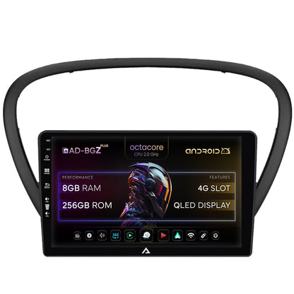 Navigatie Peugeot 607 (2004-2011), Android, Z-Octacore / 8GB RAM + 256GB ROM, 9 Inch - AD-BGZ9008+AD-BGRKIT266V4