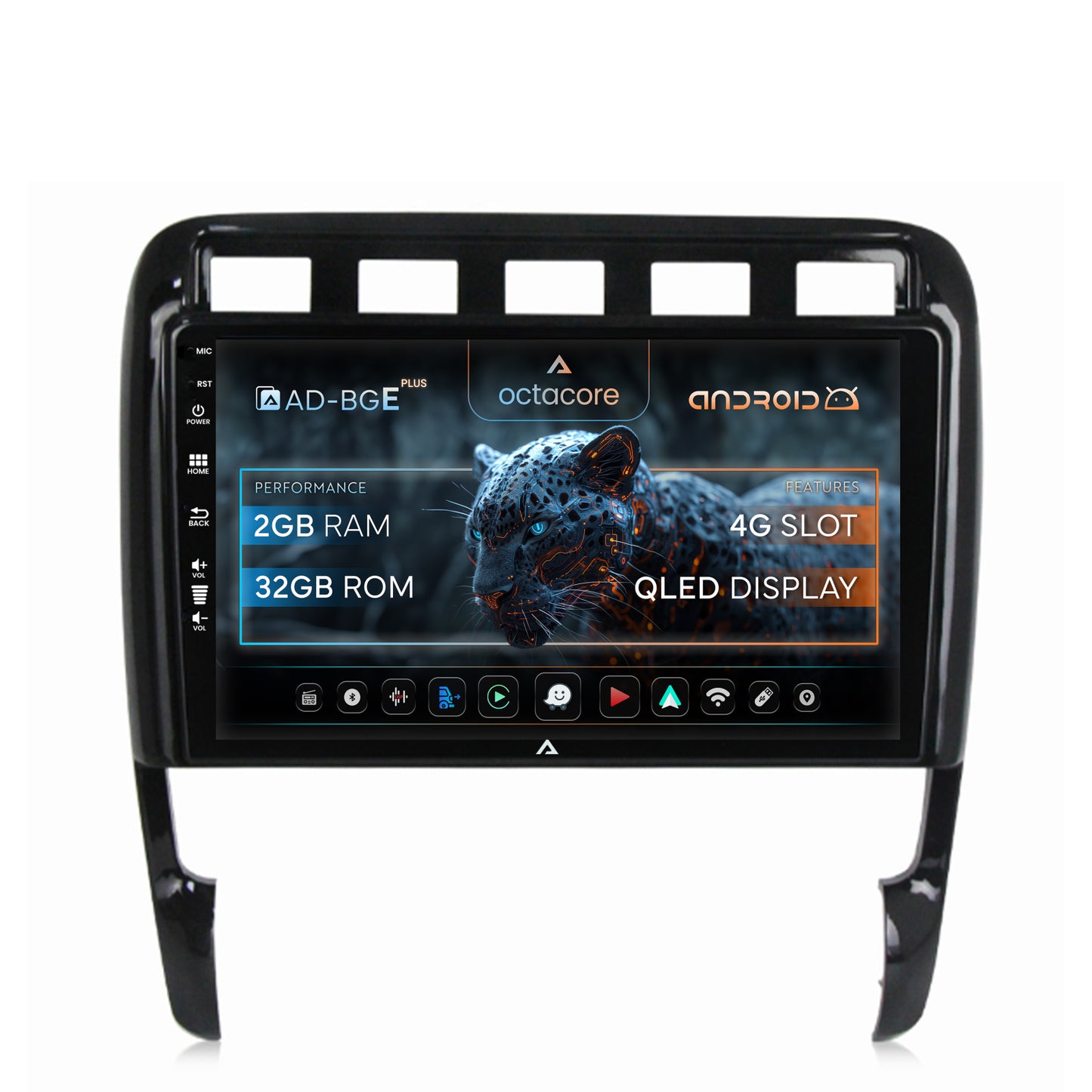 Navigatie Porsche Cayenne (2002-2010), Android, E-Octacore / 2GB RAM + 32GB ROM, 9 Inch - AD-BGE9002+AD-BGRKIT057