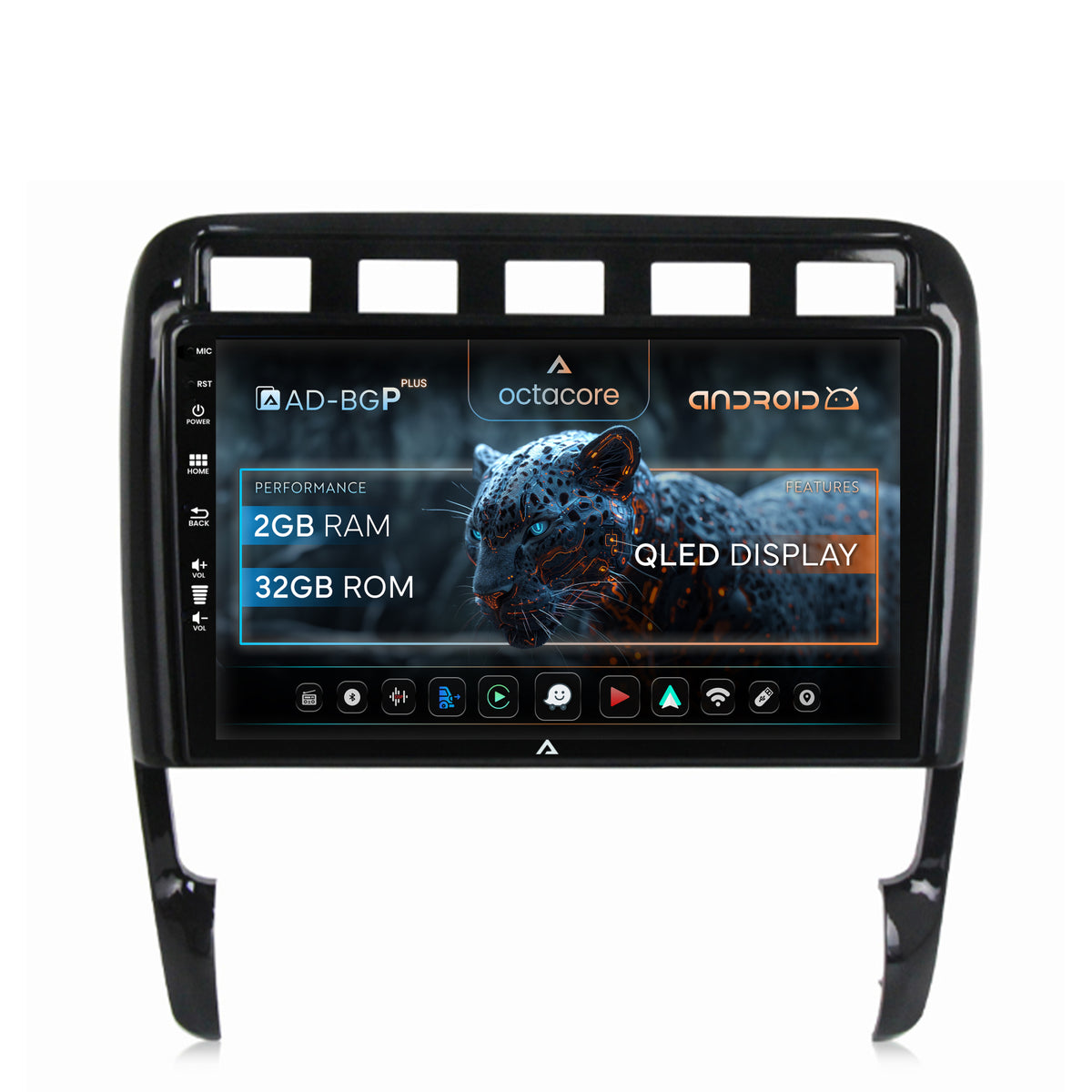 Navigatie Porsche Cayenne (2002-2010), Android, P-Octacore / 2GB RAM + 32GB ROM, 9 Inch - AD-BGP9002+AD-BGRKIT057