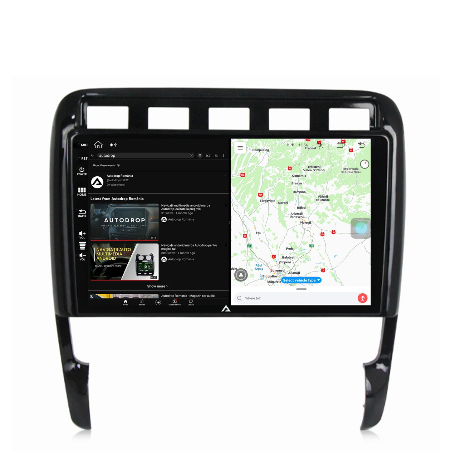 Navigatie Porsche Cayenne (2002-2010), Android, Z-Octacore / 8GB RAM + 256GB ROM, 9 Inch - AD-BGZ9008+AD-BGRKIT057