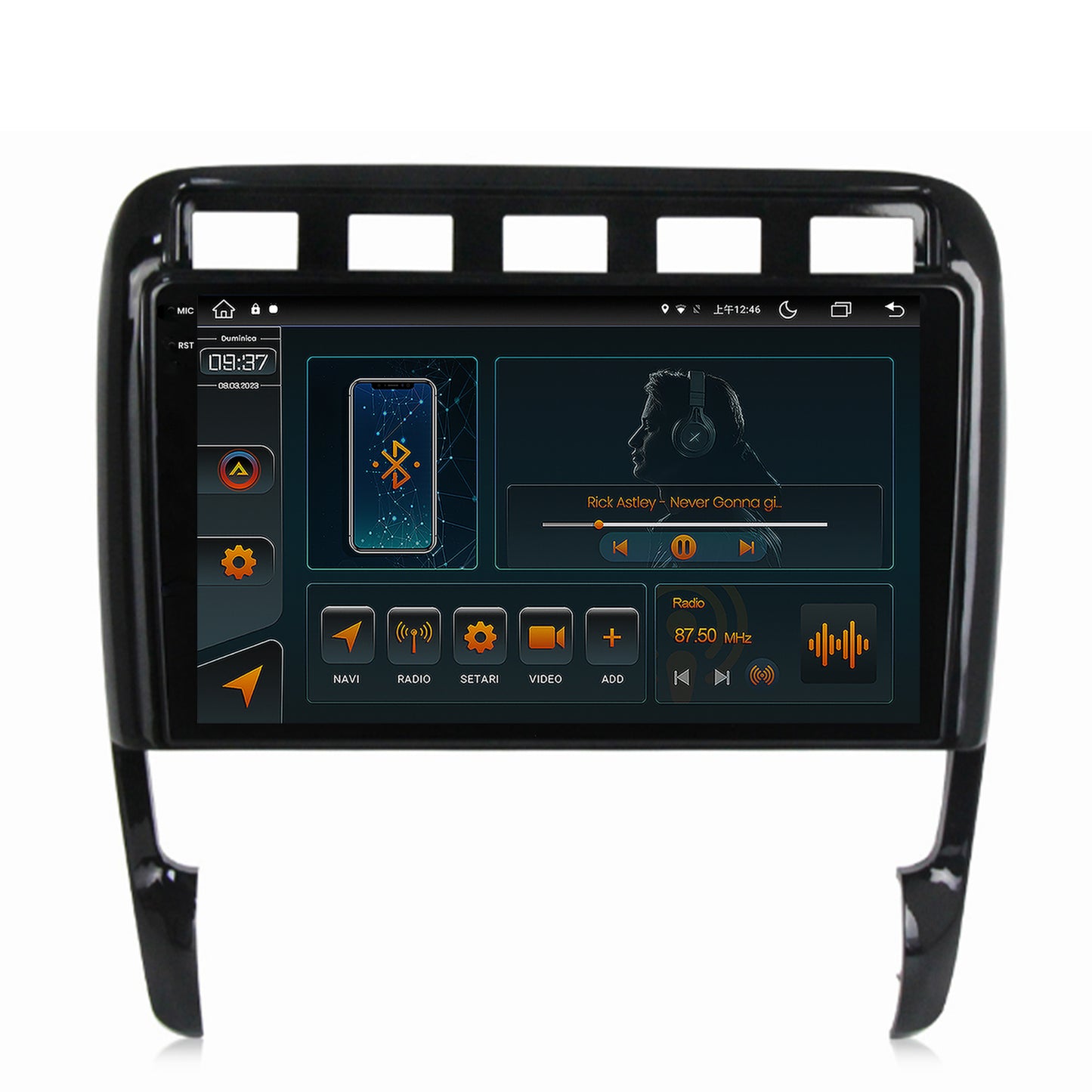 Navigatie Porsche Cayenne (2002-2010), Android, V-Octacore / 4GB RAM + 64GB ROM, 9.5 Inch - AD-BGV9004+AD-BGRKIT057