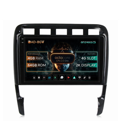 Navigatie Porsche Cayenne (2002-2010), Android, V-Octacore / 4GB RAM + 64GB ROM, 9.5 Inch - AD-BGV9004+AD-BGRKIT057