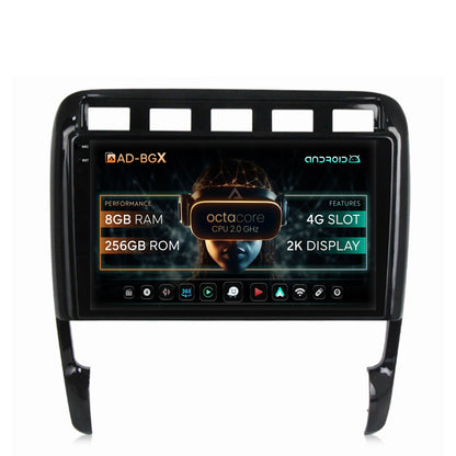Navigatie Porsche Cayenne (2002-2010), Android, X-Octacore / 8GB RAM + 256GB ROM, 9.5 Inch - AD-BGX9008+AD-BGRKIT057